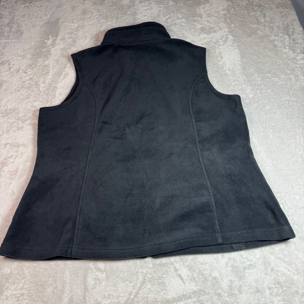 Columbia Womens Plus Size 1X Black Full Zip Fleece Vest Mock Neck Sleeveless - Picture 6 of 8